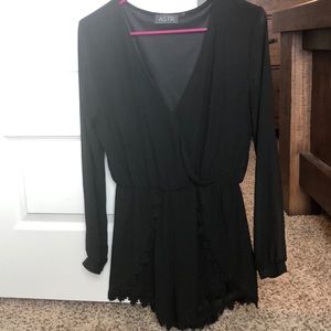 Black long sleeve romper, worn once!